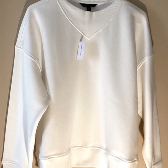 NWT BANANA REPUBLIC FLEECE - DOLMAN DROP SHOULDER W RIB NECK DETAIL MID WEIGHT - Picture 16 of 16